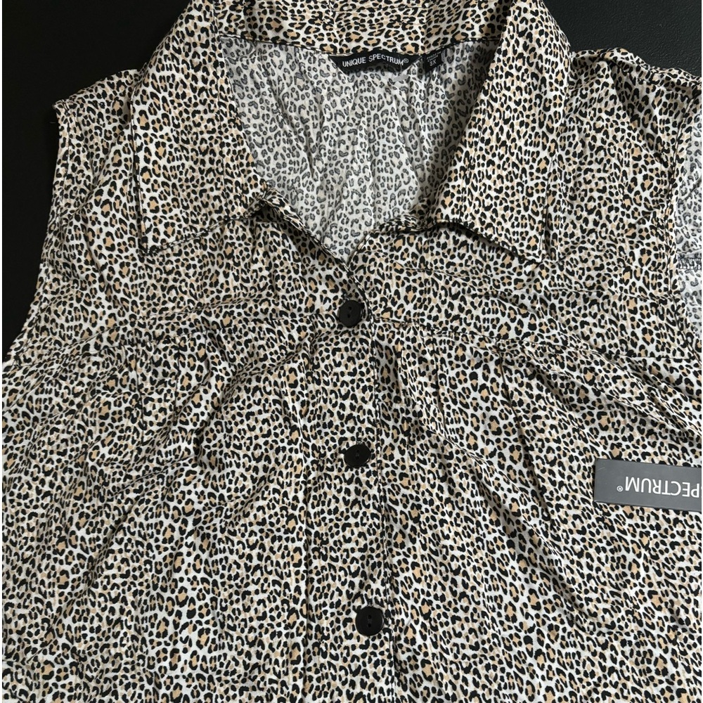 NWT - Sleeveless Animal Print Blouse - 3X
